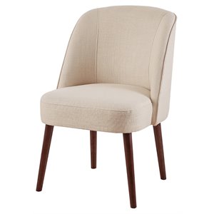 Madison Park Bexley 20.25&quot Rounded Back Solid Wood Dining Chair in Natural