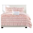 Intelligent Design Microfiber Waterfall Ruffled Comforter Set in Blush Pink