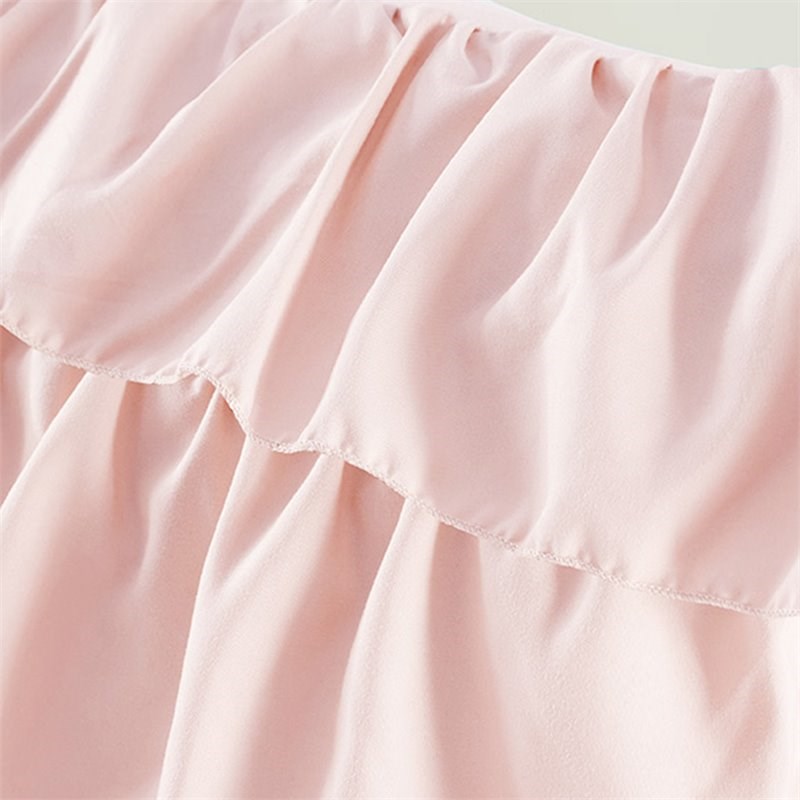 Intelligent Design Microfiber Waterfall Ruffled Comforter Set in Blush Pink