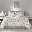 Intelligent Design Raina Polyester Microfiber Comforter Set in Ivory