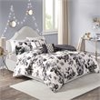 Intelligent Design Polyester Microfiber Floral Twin/Twin XL Comforter Set -Black