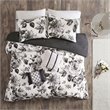 Intelligent Design Polyester Microfiber Floral Twin/Twin XL Comforter Set -Black