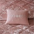 Intelligent Design Felicia Polyester Velvet Comforter Set in Blush Pink
