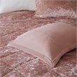 Intelligent Design Felicia Polyester Velvet Comforter Set in Blush Pink