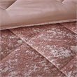 Intelligent Design Felicia Polyester Velvet Comforter Set in Blush Pink