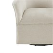 Madison Park Augustine Fabric and Solid Wood Swivel Glider Chair in Cream