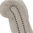 Madison Park Aidan Fabric and Solid Wood Push Back Recliner in Cream