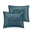 Intelligent Design Felicia Polyester Crushed Comforter Set in Teal Blue