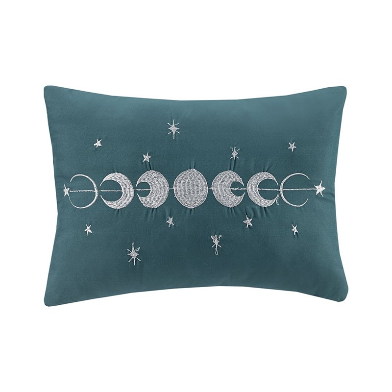 Intelligent Design Felicia Polyester Crushed Comforter Set in Teal Blue