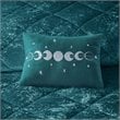 Intelligent Design Felicia Polyester Crushed Comforter Set in Teal Blue