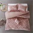 Intelligent Design Felicia Polyester Velvet Twin/Twin XL Duvet Cover Set in Pink