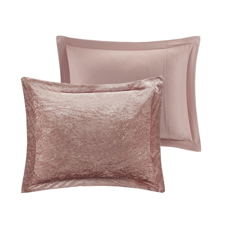 Intelligent Design Felicia Polyester Velvet Twin/Twin XL Duvet Cover Set in Pink
