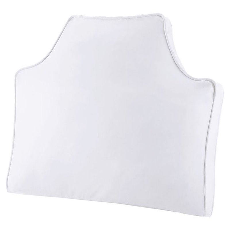 Intelligent Design Cotton Canvas Oversized Headboard Pillow in White