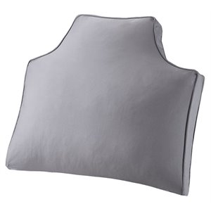Intelligent Design Cotton Canvas Oversized Headboard Pillow in Gray