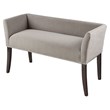 Madison Park Welburn Solid Wood and Fabric Upholstered Accent Bench in Gray