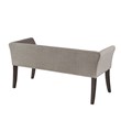 Madison Park Welburn Solid Wood and Fabric Upholstered Accent Bench in Gray