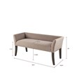 Madison Park Welburn Solid Wood and Fabric Upholstered Accent Bench in Gray