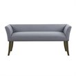 Madison Park Welburn Solid Wood & Fabric Upholstered Accent Bench in Blue