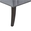 Madison Park Welburn Solid Wood & Fabric Upholstered Accent Bench in Blue