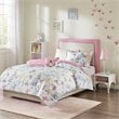 Cynthia Polyester Printed Butterfly Comforter Set in Pink