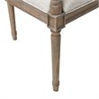 Madison Park Willshire Polyester Fabric and Solid Wood Settee in Beige