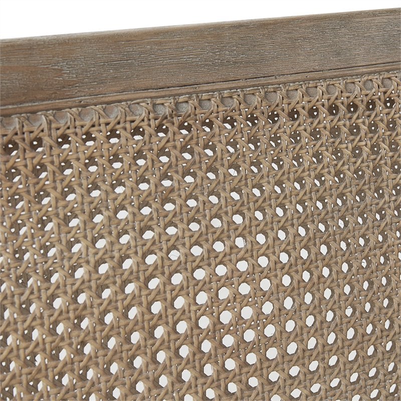 Madison Park Willshire Polyester Fabric and Solid Wood Settee in Beige