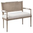 Madison Park Willshire Polyester Fabric and Solid Wood Settee in Beige