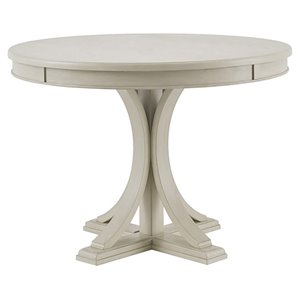 Madison Park Signature Helena Round MDF and Solid Wood Dining Table in Cream