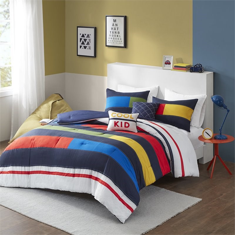 Urban Habitat 5-piece Cotton Printed Comforter Set in Multi-Color