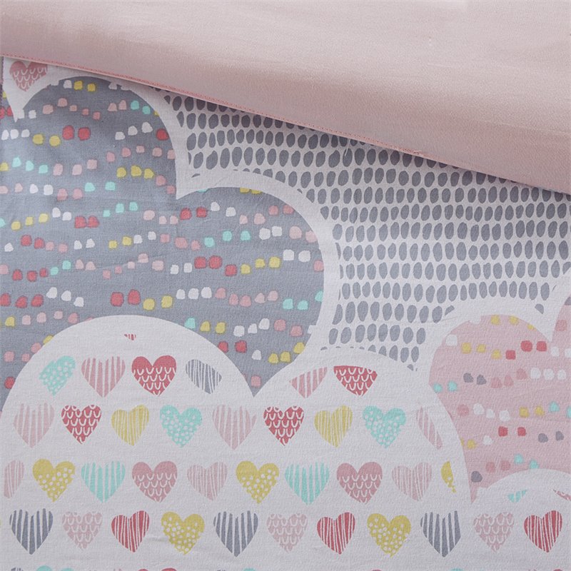 Urban Habitat Cloud Cotton Printed Twin Duvet Cover Set in Multi-Color
