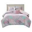 Urban Habitat Cloud Cotton Printed Twin Duvet Cover Set in Multi-Color