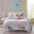Urban Habitat Cloud Contemporary Cotton Printed Coverlet Set in Multi-Color