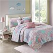 Urban Habitat Cloud Contemporary Cotton Printed Coverlet Set in Multi-Color