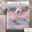 Urban Habitat Cloud Contemporary Cotton Printed Coverlet Set in Multi-Color
