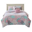 Urban Habitat Cloud Contemporary Cotton Printed Coverlet Set in Multi-Color