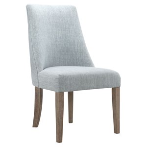 Martha Stewart Winfield 19&quot Fabric & Solid Wood Dining Chairs in Blue (set of 2)