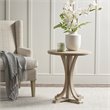 Martha Stewart Fatima Round Farmhouse Wood Accent Table in Natural