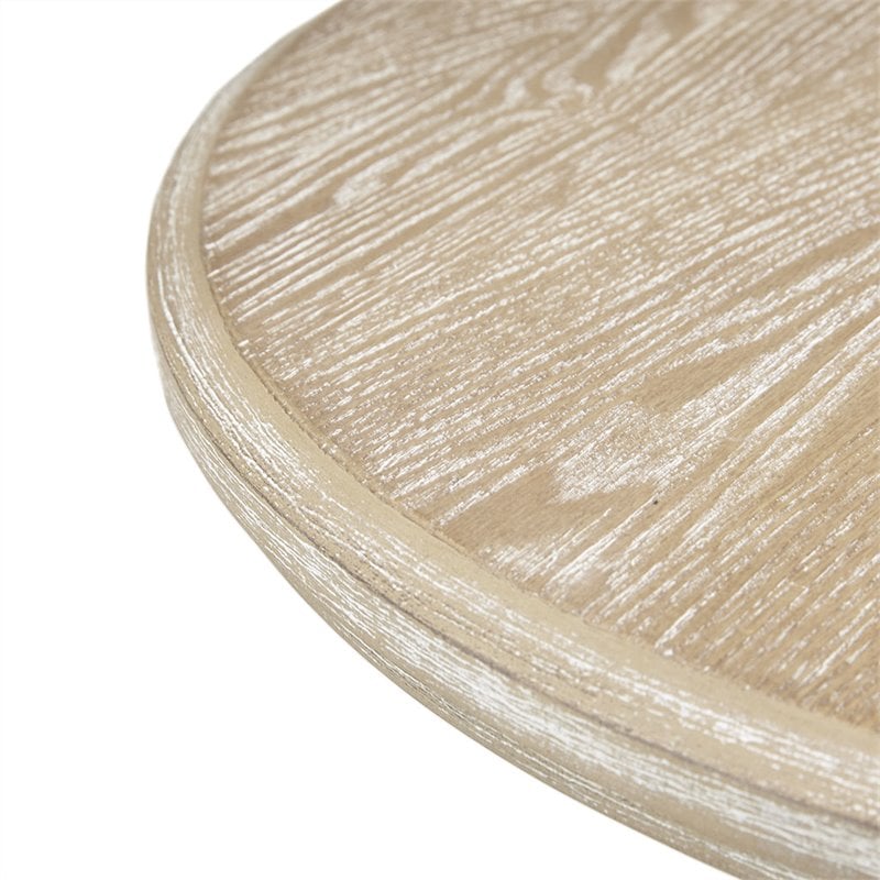 Martha Stewart Fatima Round Farmhouse Wood Accent Table in Natural