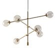 INK+IVY Cyrus 6-light Metal and Glass Chandelier in Antique Gold/Bronze