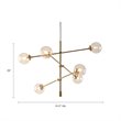 INK+IVY Cyrus 6-light Metal and Glass Chandelier in Antique Gold/Bronze