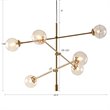 INK+IVY Cyrus 6-light Metal and Glass Chandelier in Antique Gold/Bronze