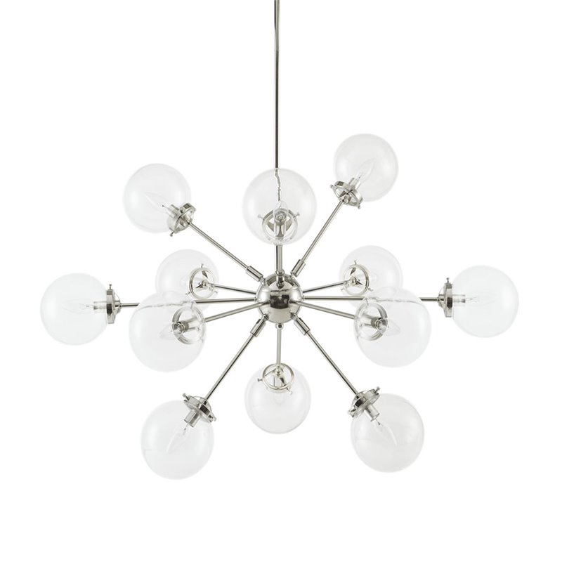 INK+IVY Paige 12-light Contemporary Metal and Glass Chandelier in Silver