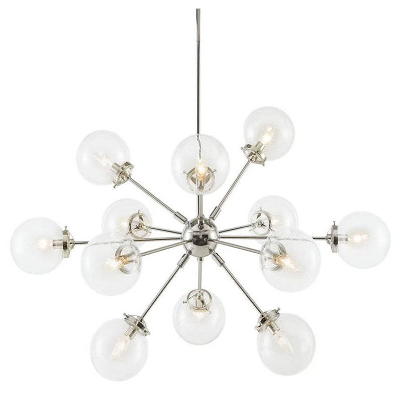 INK+IVY Paige 12-light Contemporary Metal and Glass Chandelier in Silver