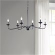 Hampton Hill Brighton 6-light Metal Chandelier Lamp in Black