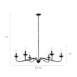 Hampton Hill Brighton 6-light Metal Chandelier Lamp in Black