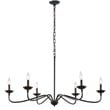 Hampton Hill Brighton 6-light Metal Chandelier Lamp in Black