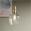 Hampton Hill Auburn 1-light Transitional Glass and Metal Pendant in Gold