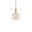 Hampton Hill Auburn 1-light Transitional Glass and Metal Pendant in Gold