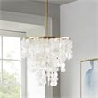 Urban Habitat Isla Transitional Metal and Shells Capiz Chandelier in Gold/White