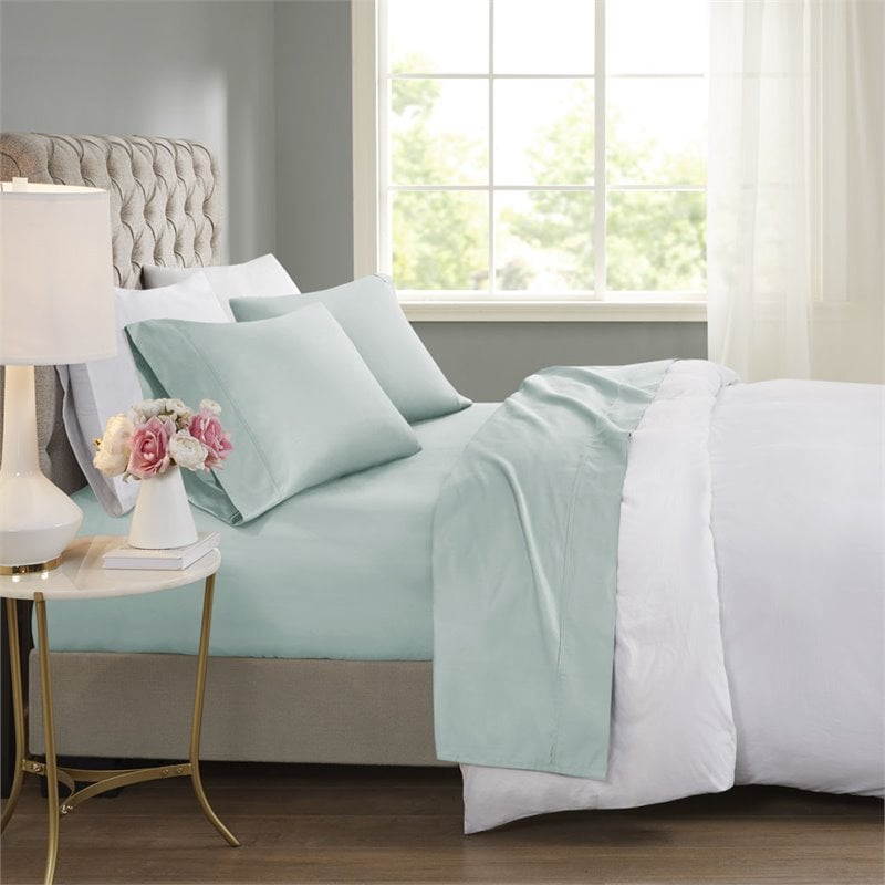 Beautyrest Cotton and Polyester Sheet Set w/ Huntsman Cooling Chemical in Green